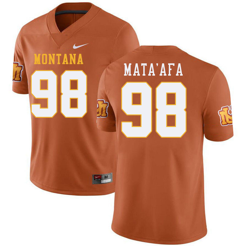 Montana Grizzlies #98 Matai Mata'afa College Football Jerseys Stitched Sale-Throwback
